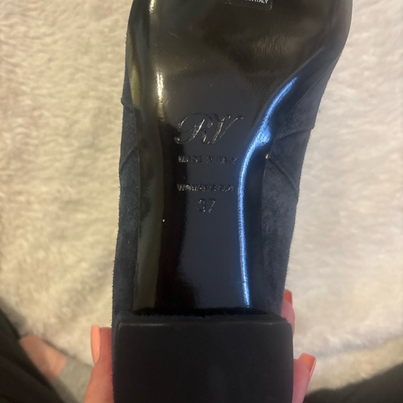 Roger Vivier Navy Suede Ankle Boots - Picture 2 of 10